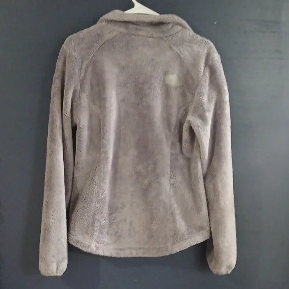 The North Face Fleece Women's Soft Gray Teddy Jacket Zip Down Size Small - Picture 5 of 7